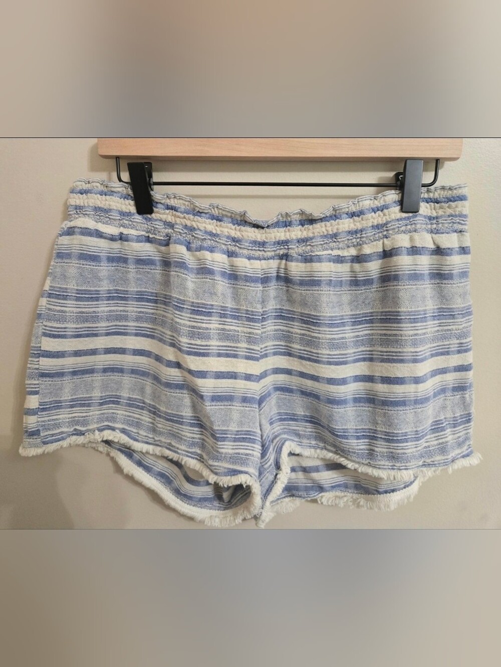 KUT from the Kloth Striped Shorts Womens 12 Elastic Waist 100% Cotton